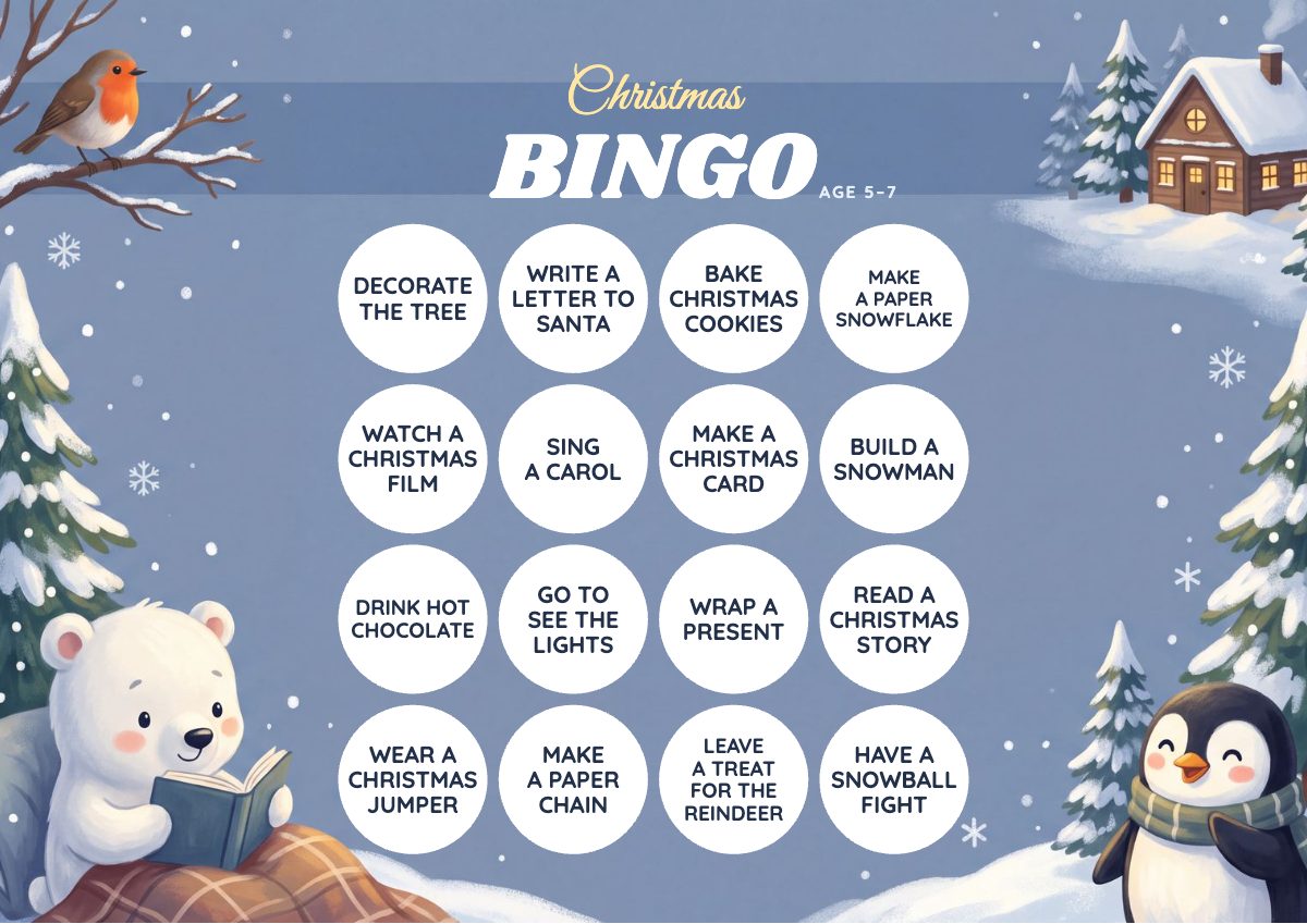 Christmas Bingo card