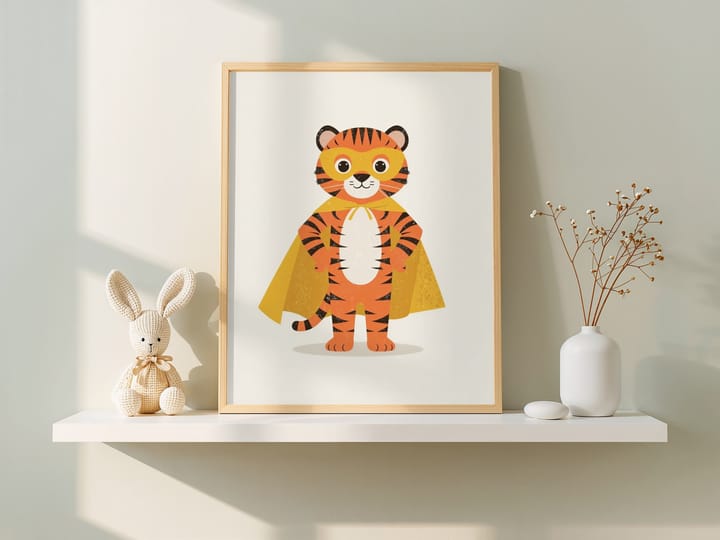 Super Tiger Printable Wall Art for Kids Rooms and Nurseries