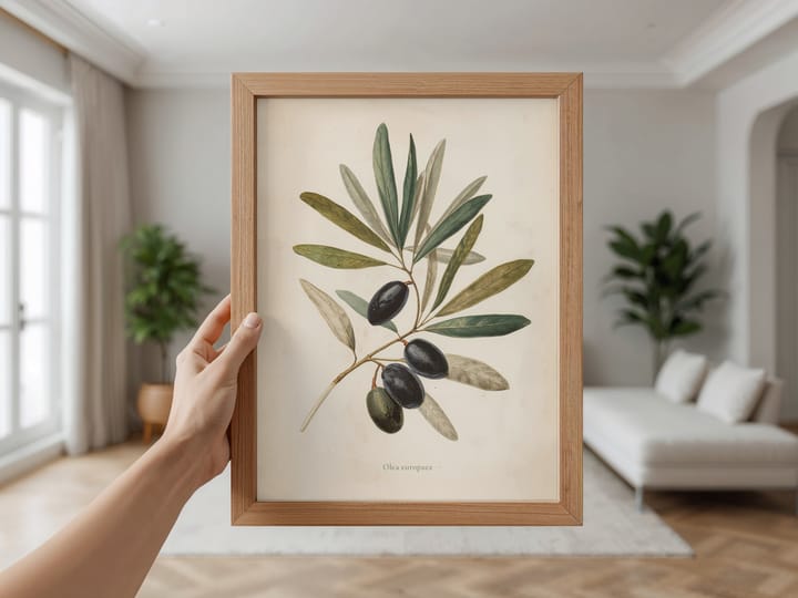 Olive Branch Botanical Print, Vintage Style Printable Wall Art