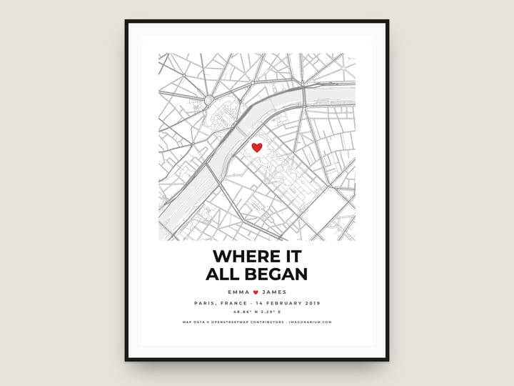 Personalised city map print