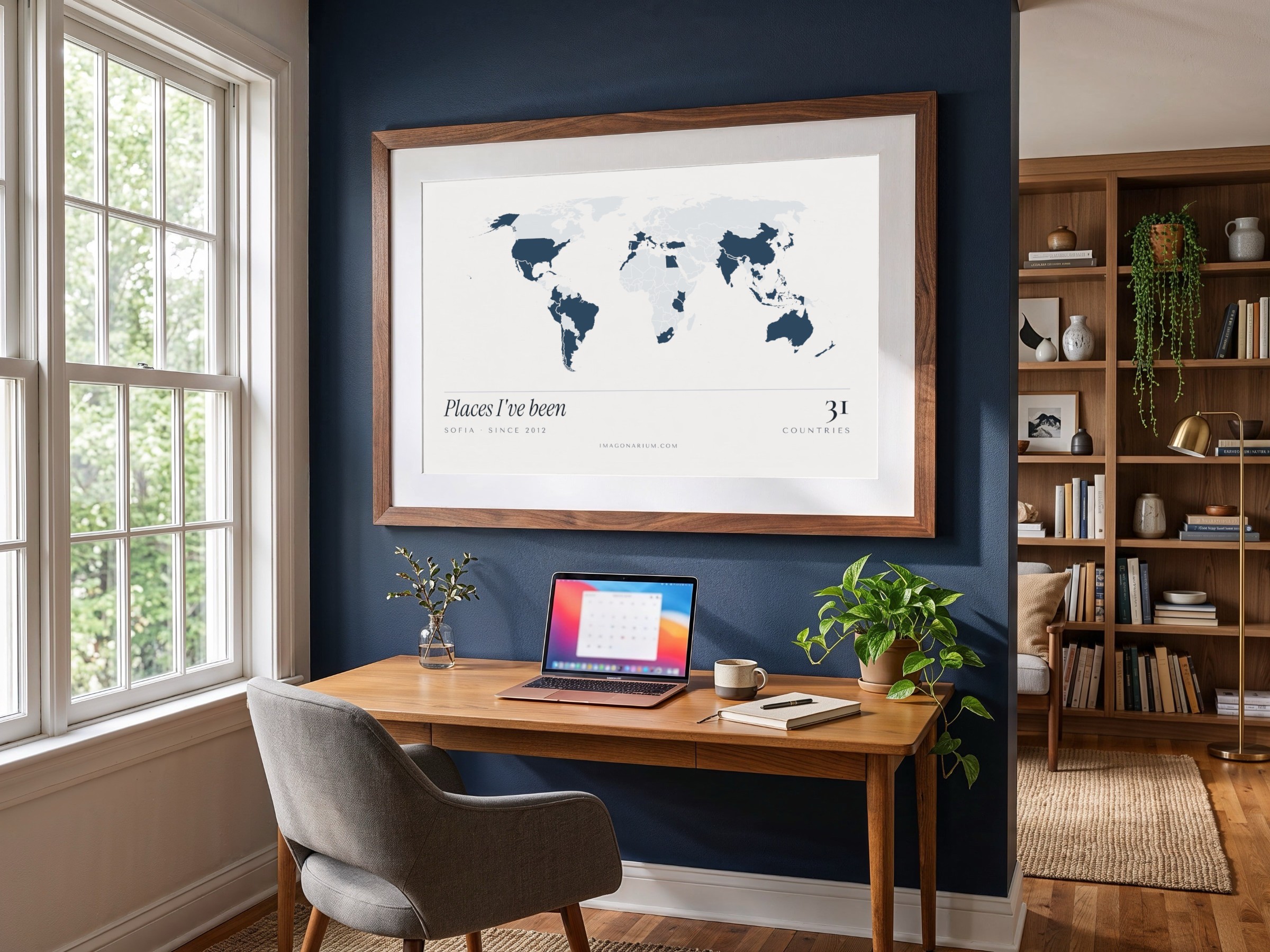 Places We've Been — Personalised World Map Print of the Countries You've Visited