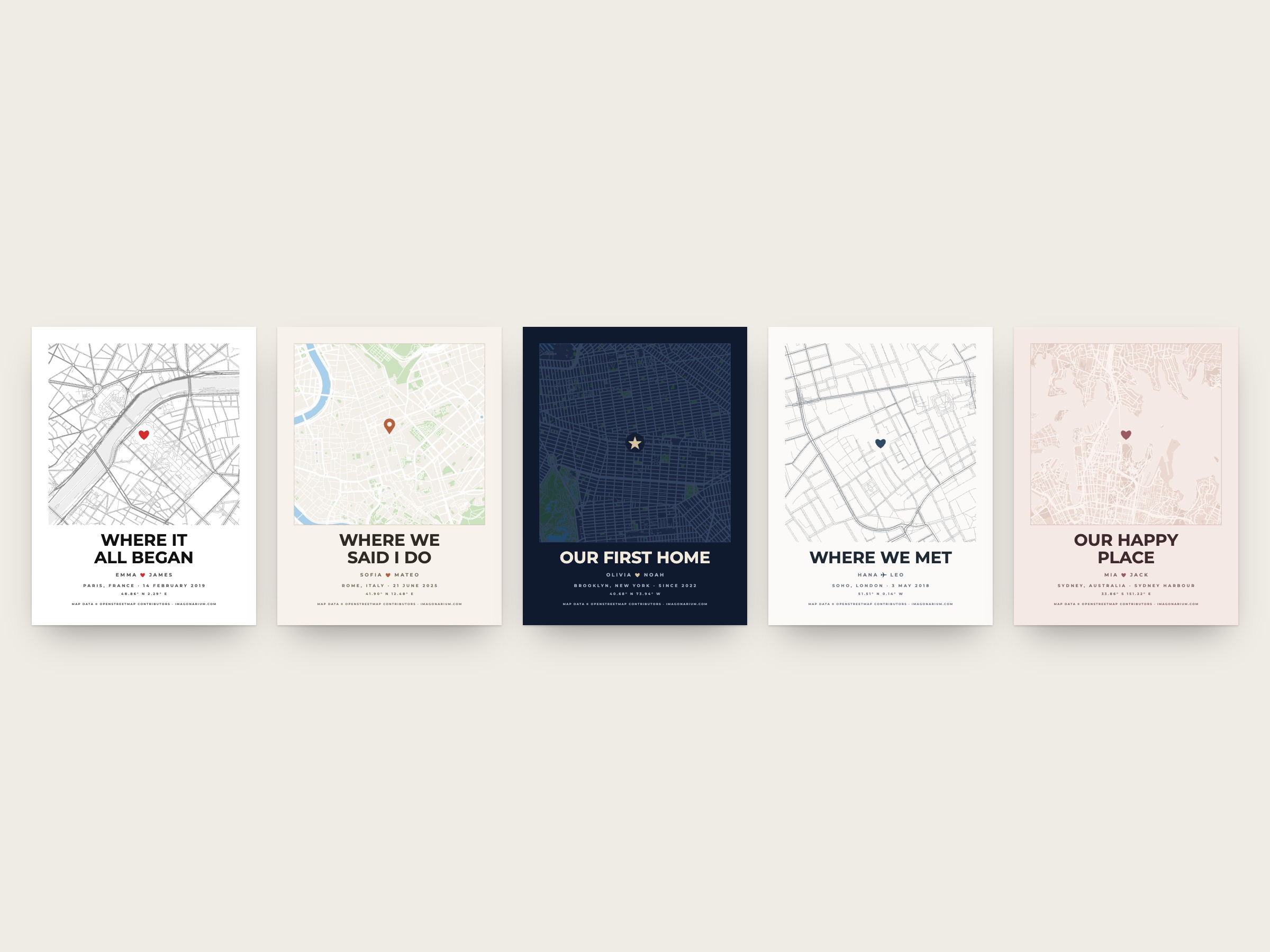 Personalised city map print