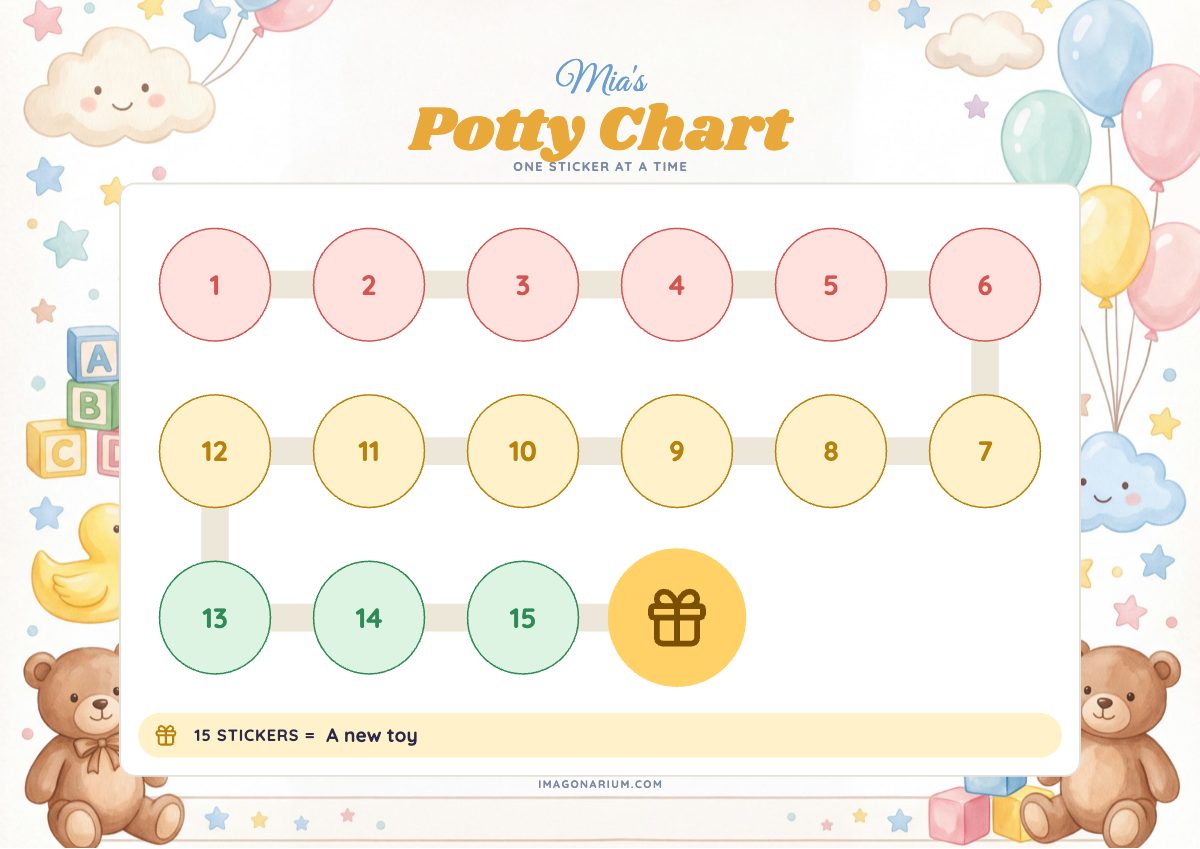 Potty Training Chart, printable