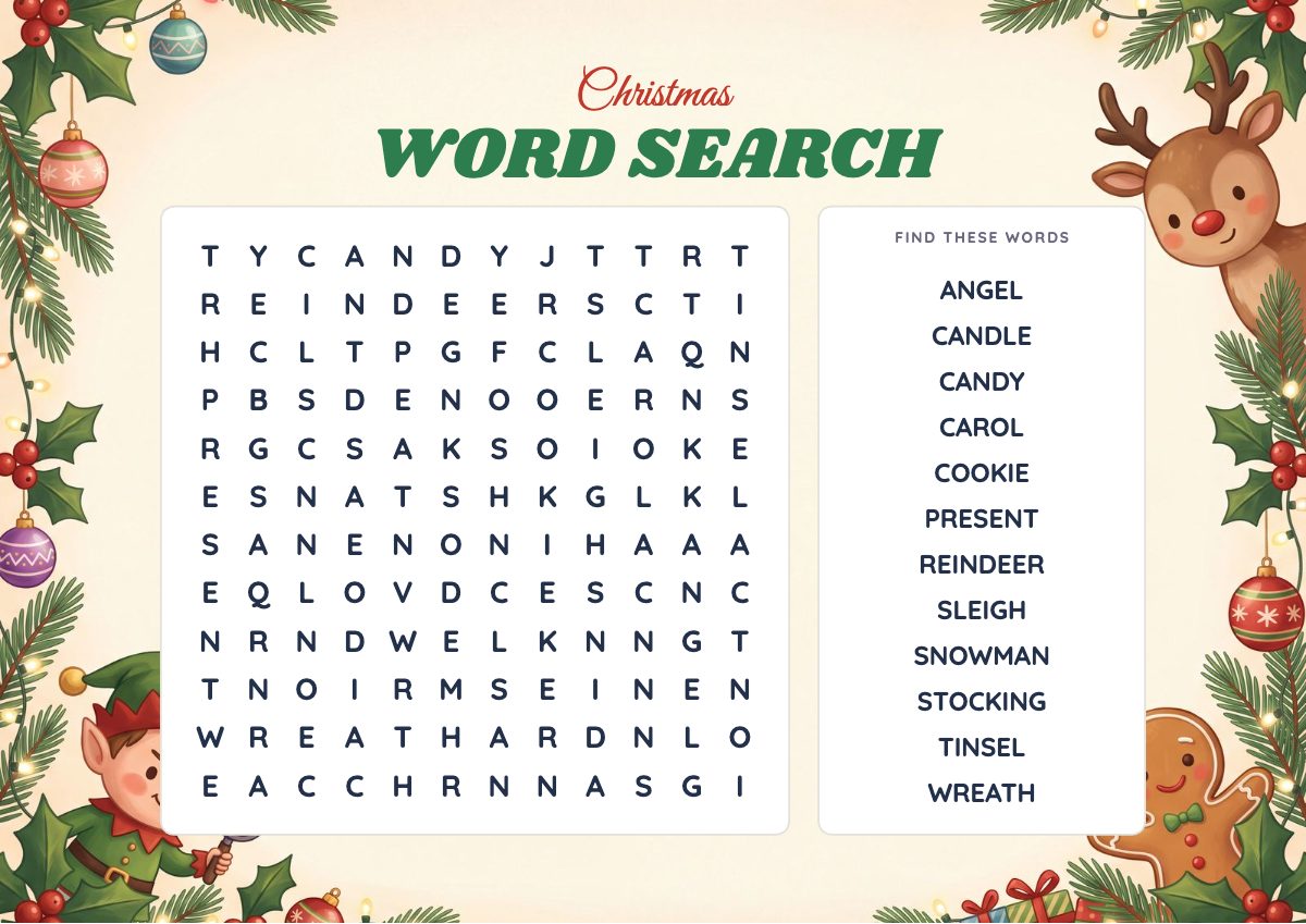 Christmas Word Search puzzle