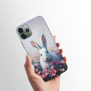 Cute White Fluffy Bunny Phone Case
