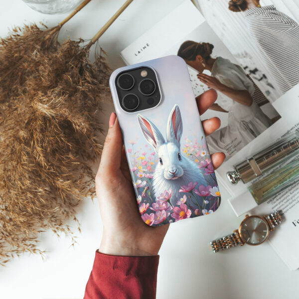 Cute White Fluffy Bunny Phone Case